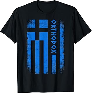 Greek Orthodox Church Retro Vintage Greek Flag Orthodox T-Shirt