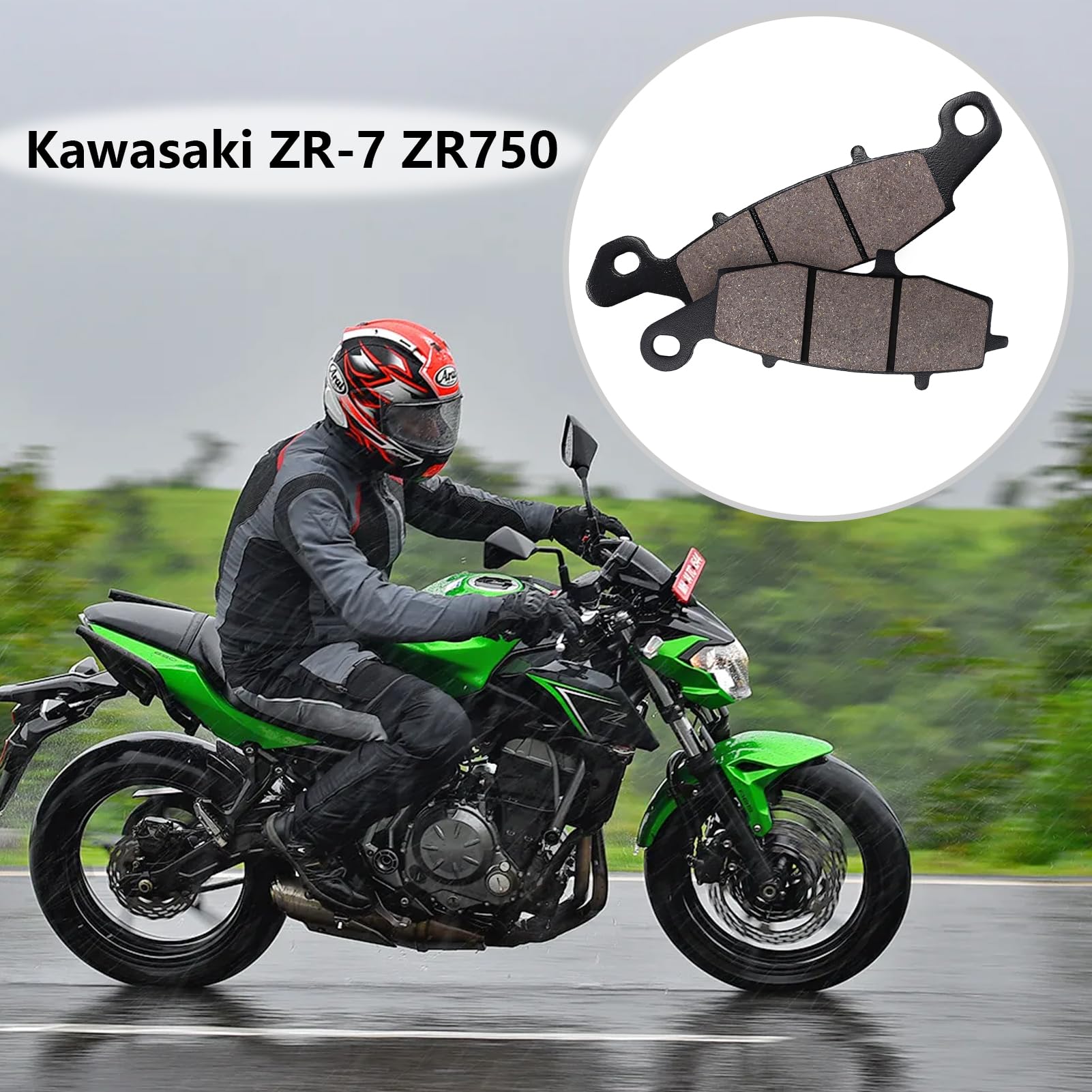 Plaquettes de frein avant arrière pour Kawasaki ZR-7 ZR750 1999-2004 ZR7-S ZR 750 2001-2005 KZ 1000 Police 2002-2005 VN 1500 Vulcan Nomad 2001-2005 VN 1600 Vulcan Classic 2001-2008