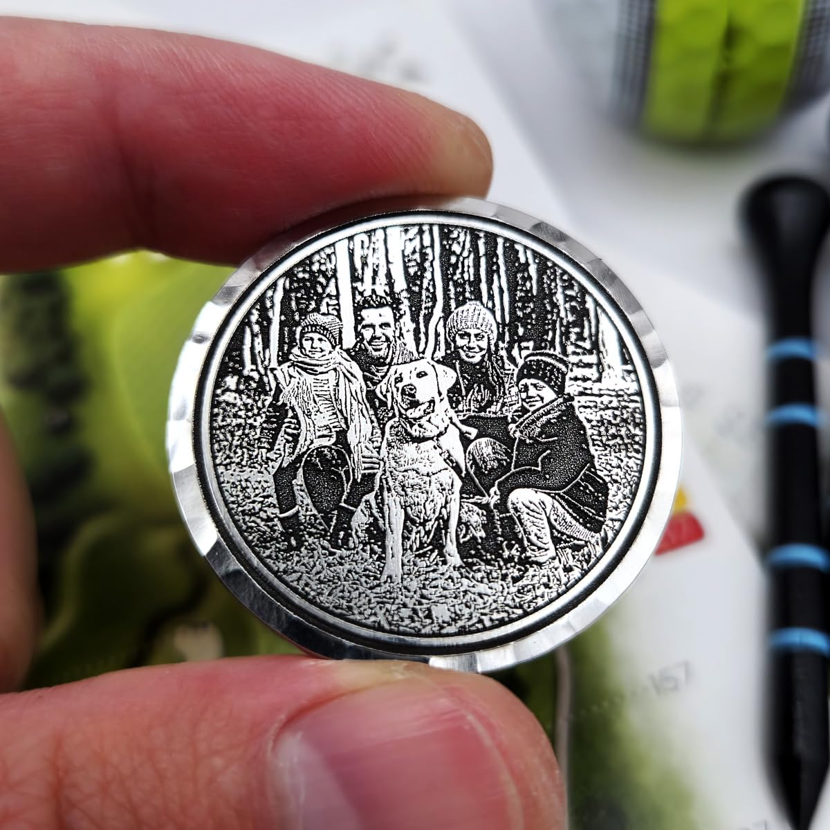 Photo Golf Ball Marker (Round, Stainless Steel)