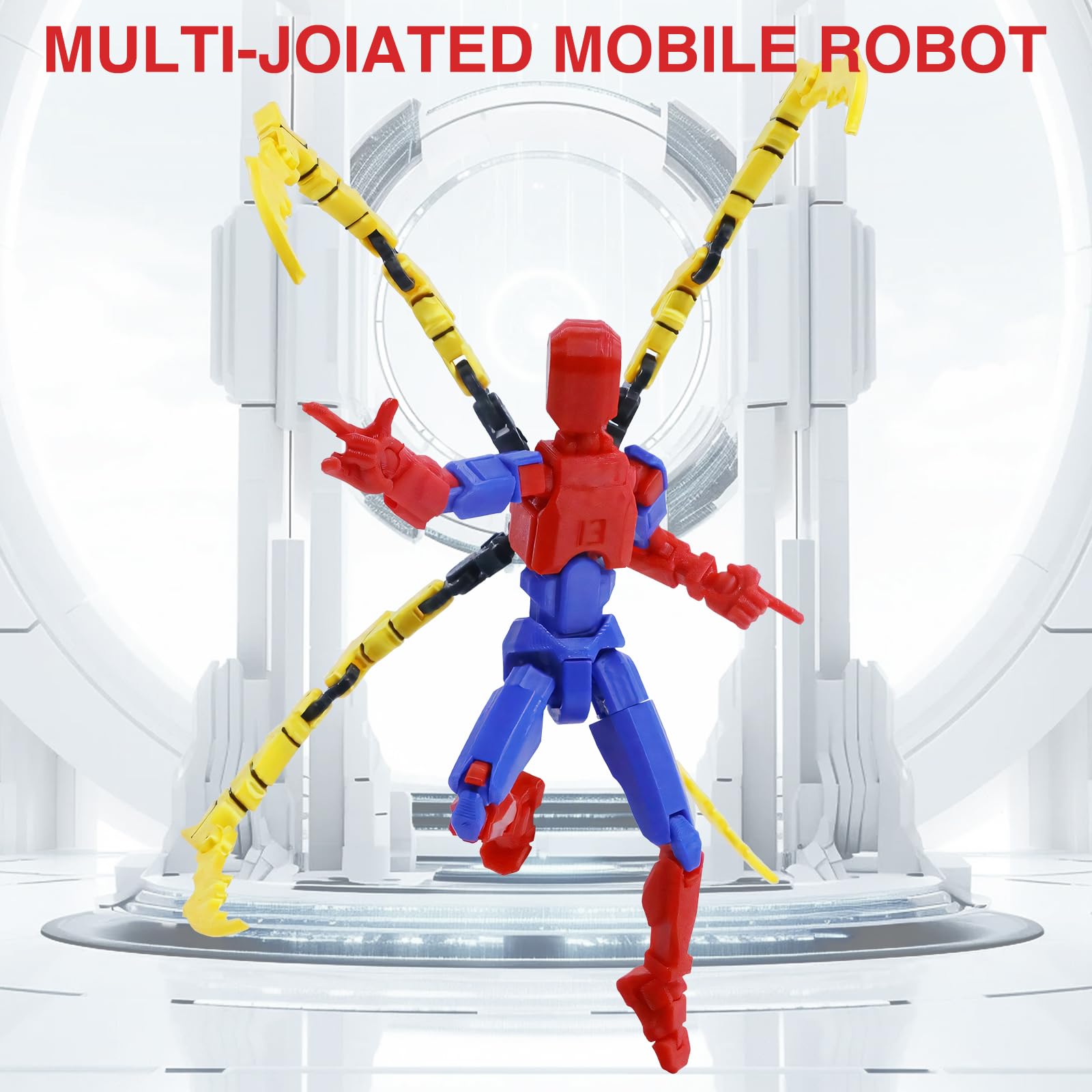 zhongko 2Pcs T13 Action Figure Set, 3D Printed Dummy T13 Octopus Doctor Toy Spider M Toy, Multi-Jointed Movable Robot, Action Figures Desktop Decoration Gift for Man Teens Game Lovers - Image 2