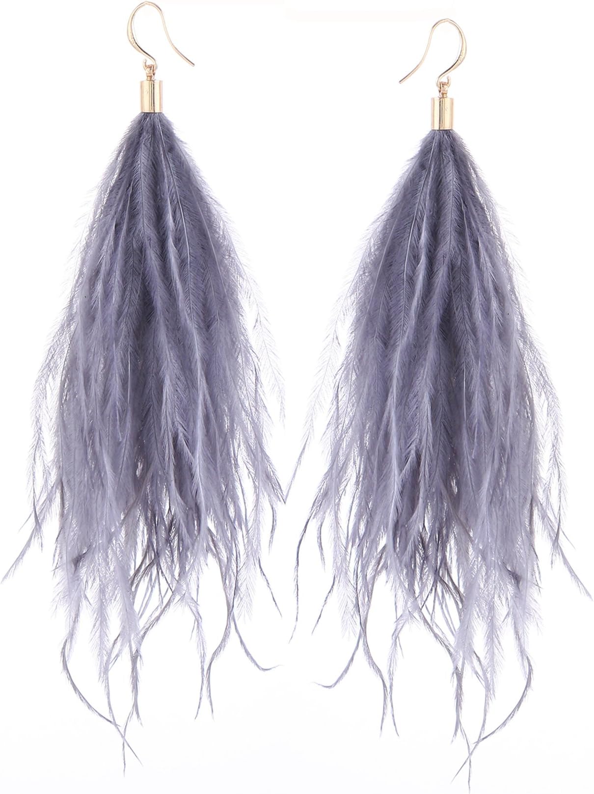 Feather Earring For Women Long Dangle Earring Feather Elegant Thread Feather Jewelry for Gift Winter Party Bohemian