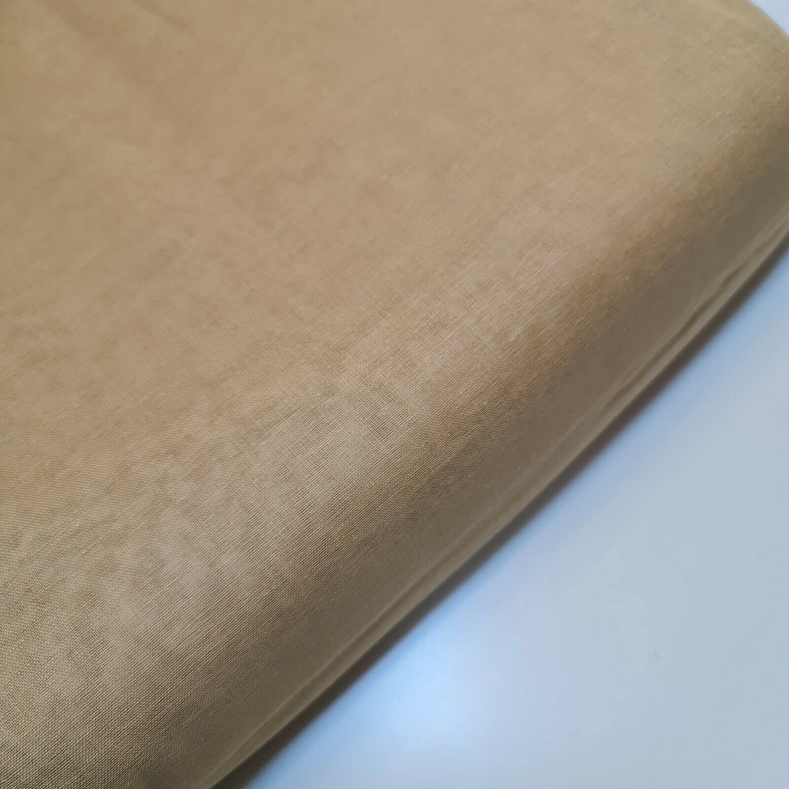 100% Cotton Soft Muslin Voile Cheesecloth Mulmul Fabric Draping Curtains 44" (2 Meter, Beige) โ image 1