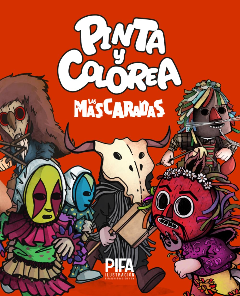 Pinta y Colorea: Las Mascaradas