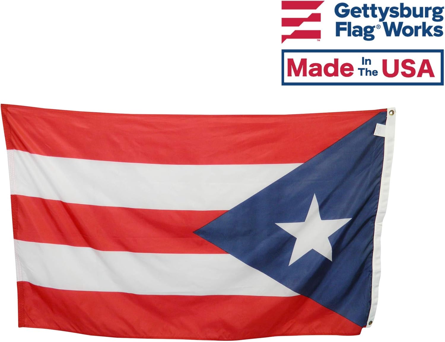 2x3' Puerto Rico Flag - Durable All Weather Nylon & Reinforced Fly End Stitching - Made in USA