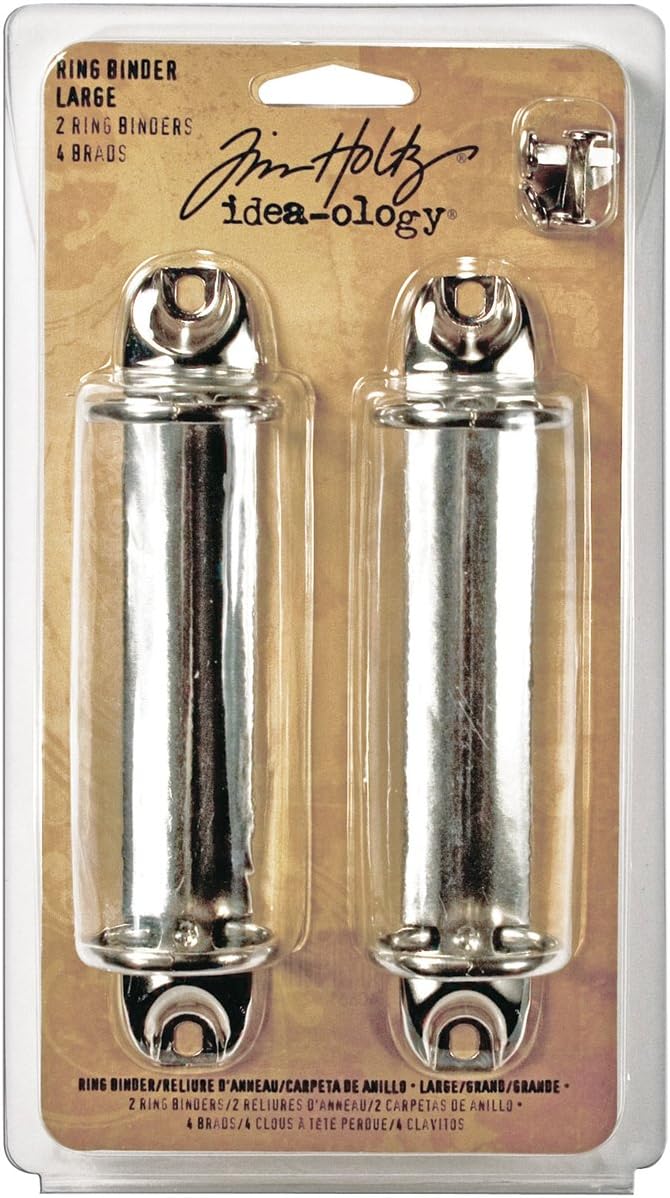 Large Metal Ring Binders by Tim Holtz Ideaology, 2 Ring