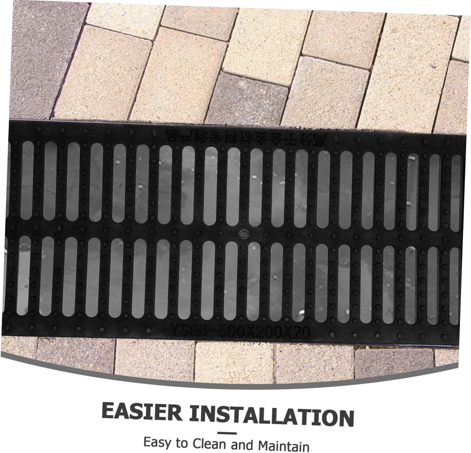 Outdoor Drainage Grate Accessory Sewer Cover Thick for Landscape Walkways Easy Installation Lifespan