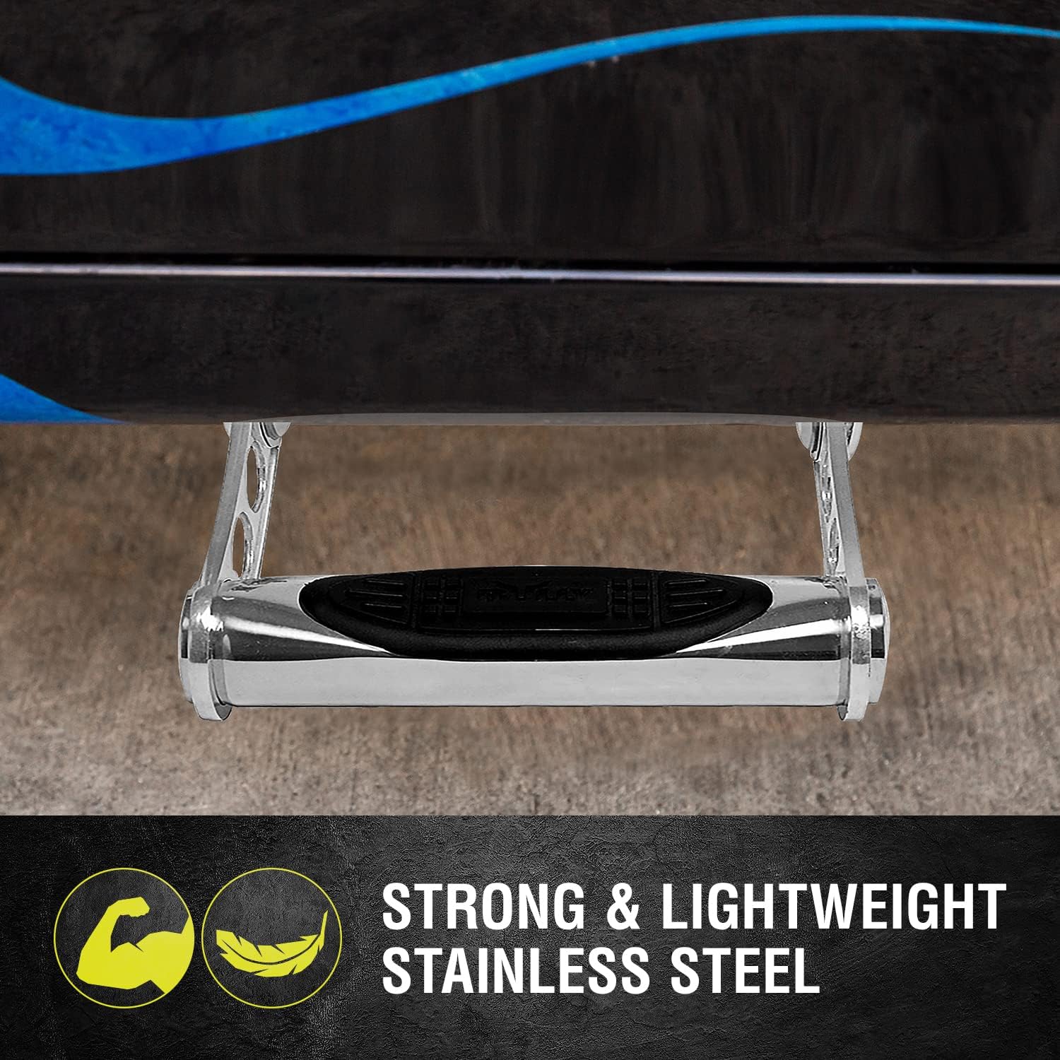 Bully AS-500 Polished Stainless Steel Universal Fit Truck Adjustable Side Step Set of 2 for Trucks from Chevy (Chevrolet), Ford, Toyota, GMC, Dodge RAM, Jeep
