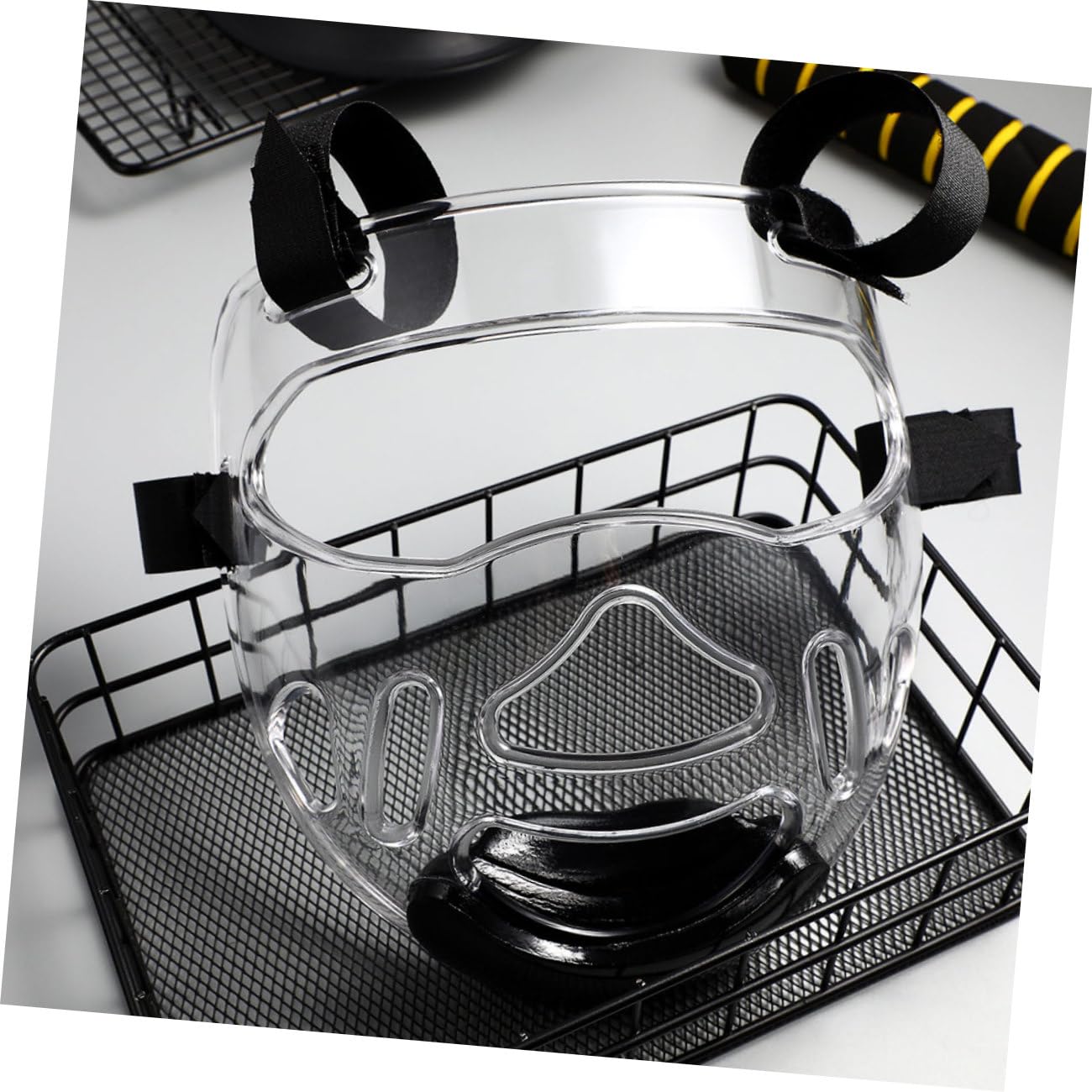 Maschera Protettiva per Viso Taekwondo 2 Unitá in Plastica Temperata Portatile e Affidabile per Allenamento e Karate