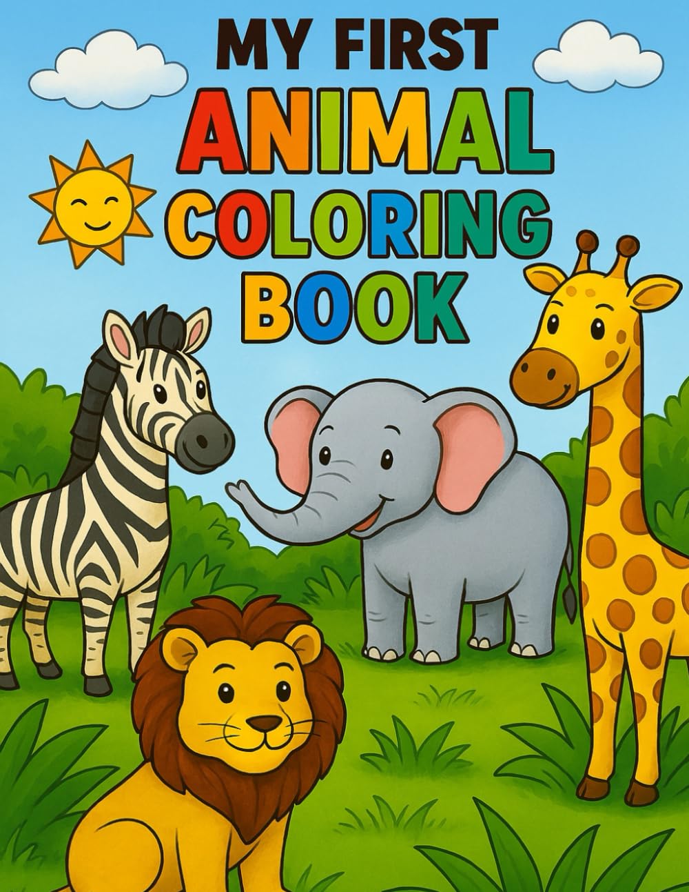 animal coloring book for toddlers: Fun and Easy Animal Illustrations for Kids Ages 3–6 Bold Outlines for Toddlers and Preschoolers
