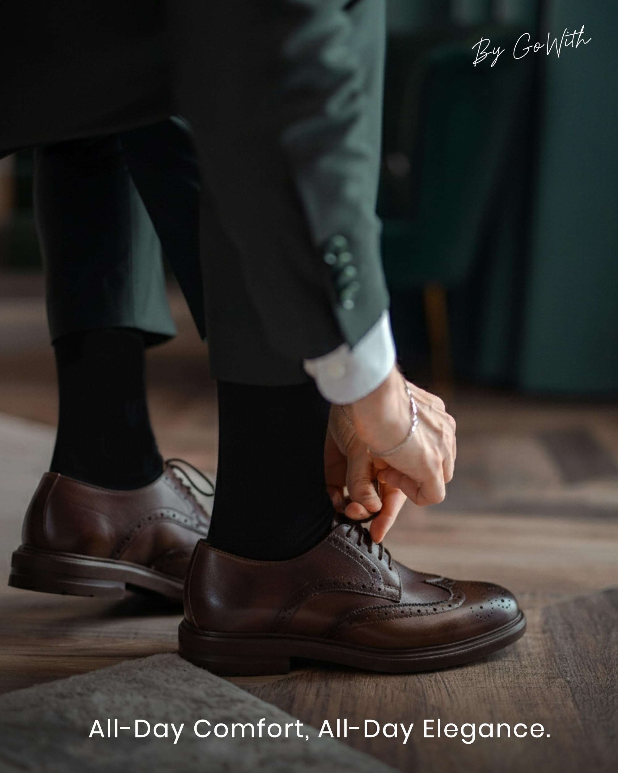 GoWith Calcetines de Vestir para Hombre (Pack de 5)