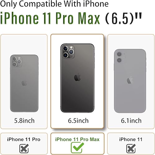 Miniatura 2 de Buleens Funda para iPhone 11 Pro Max Astronauta, fundas transparentes para iPhone 11 ProMax con papel brillante y soporte de astronauta, para