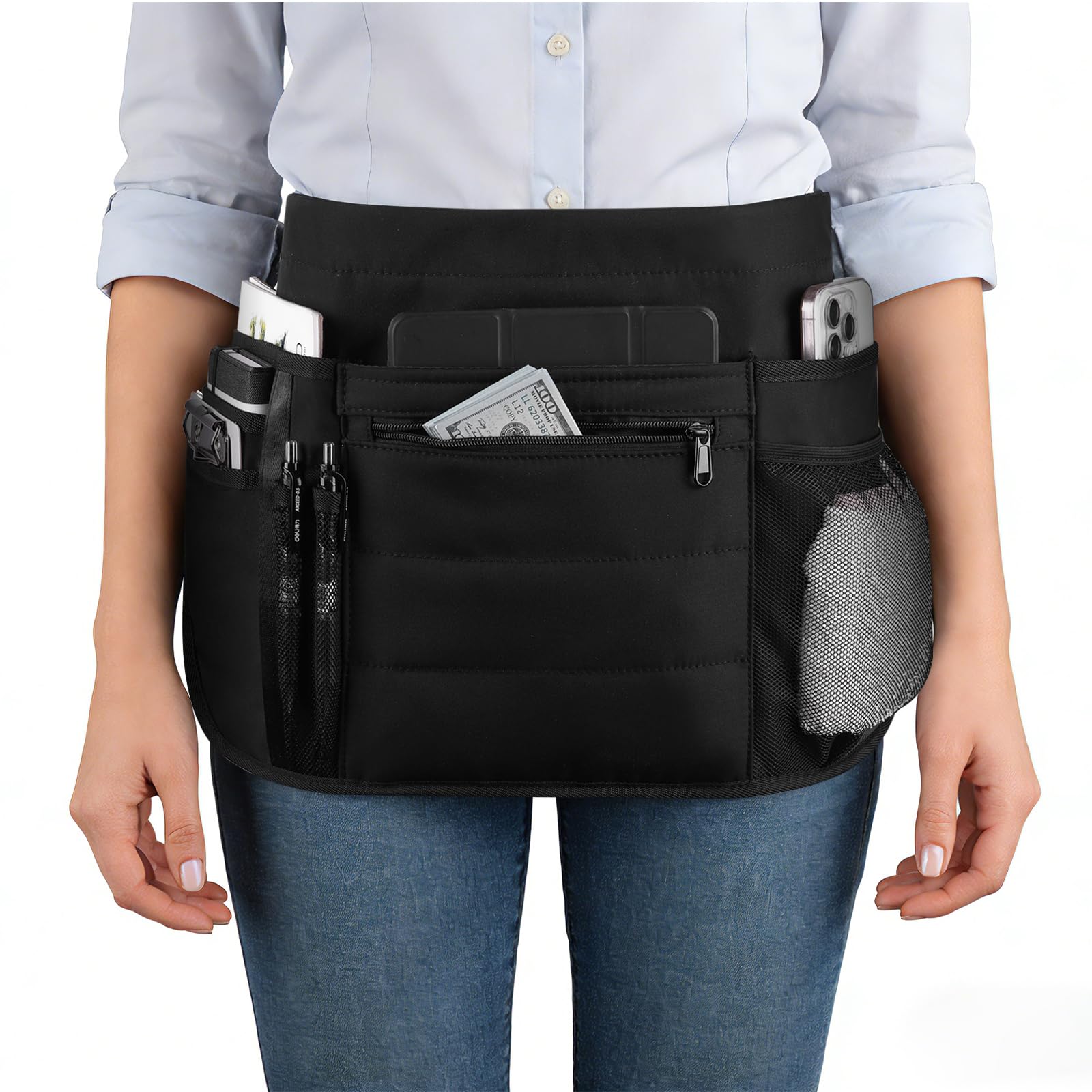 Waitress Server Apron with Multiple Pockets
