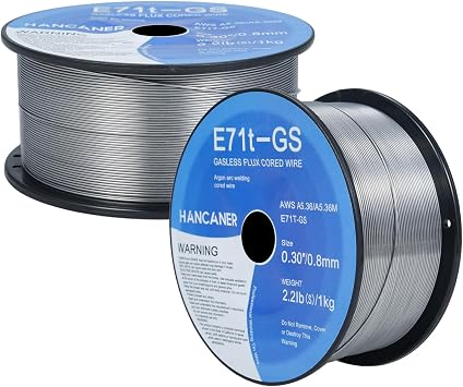Geevorks Gasless Flux Cored Wire 0.8mm 2 Rolls Self Shielded Welding Wire for Carbon Steel Low Alloy Steel with Excellent Plasticity Toughness Crack Resistance