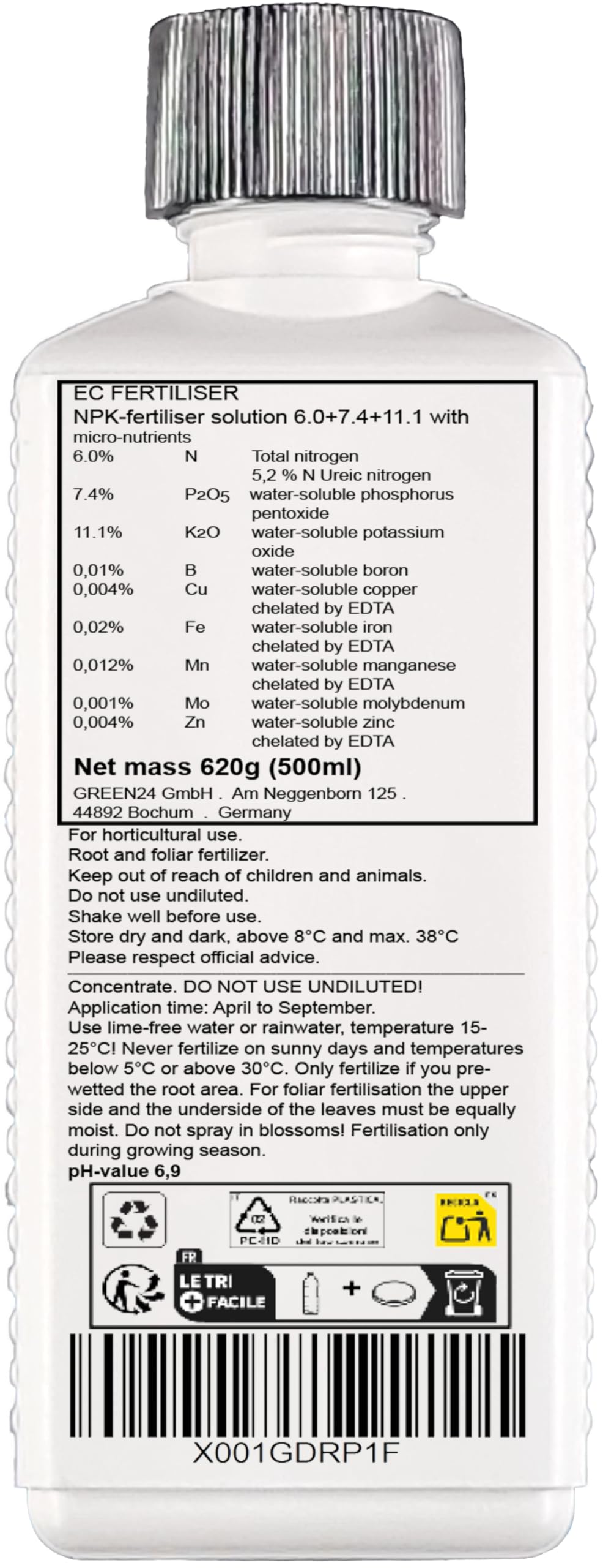 GREEN24 Engrais pour piments, engrais pour poivrons spécial Capsicum, fertilisation de piments (Chilli), poivrons et tomates, engrais liquide de la gamme professionnelle