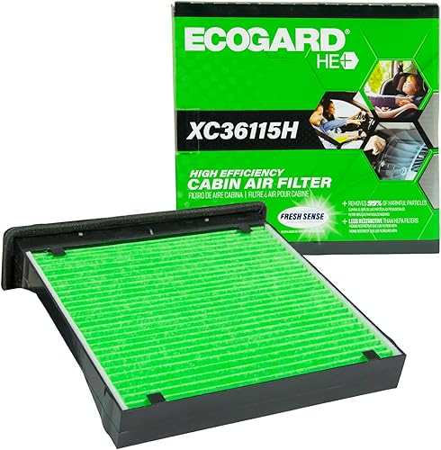 ECOGARD XC36115H - Filtro de aire de cabina de alta eficiencia mejorado + bicarbonato de sodio para Subaru Forester, Impreza, XV Crosstrek,