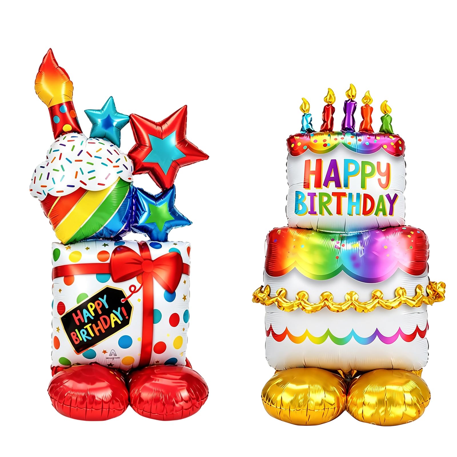 Cake Helium Balloon, Cake Styling Balloons, Cake Foil Balloons 2 PCS, Suitable for Decorating Birthday Parties, Weddings, Baby Showers, Anniversaries, and Various Holidays