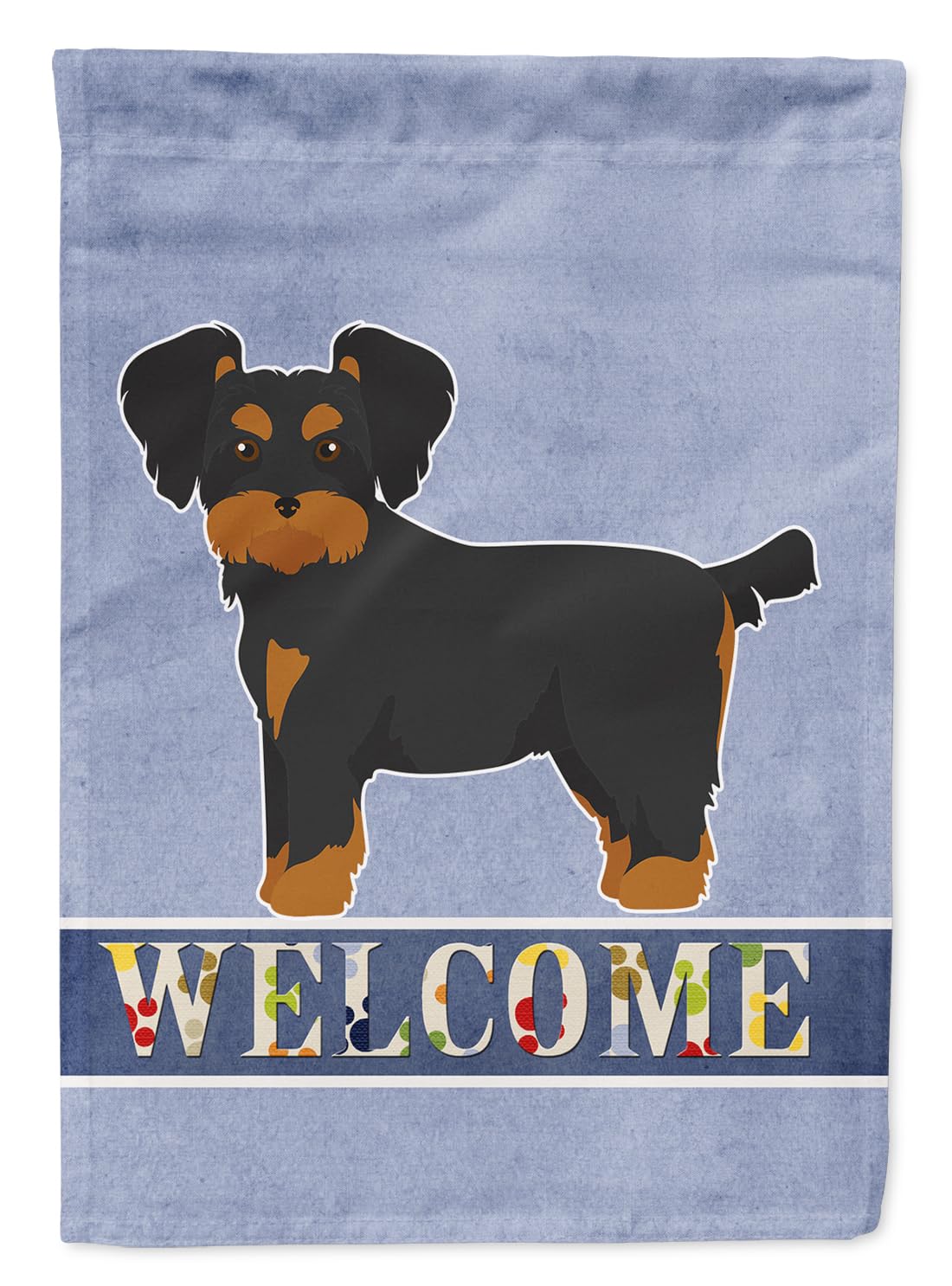 Drapeau Morkie Welcome pour egayer l'entree de votre maison fleurie