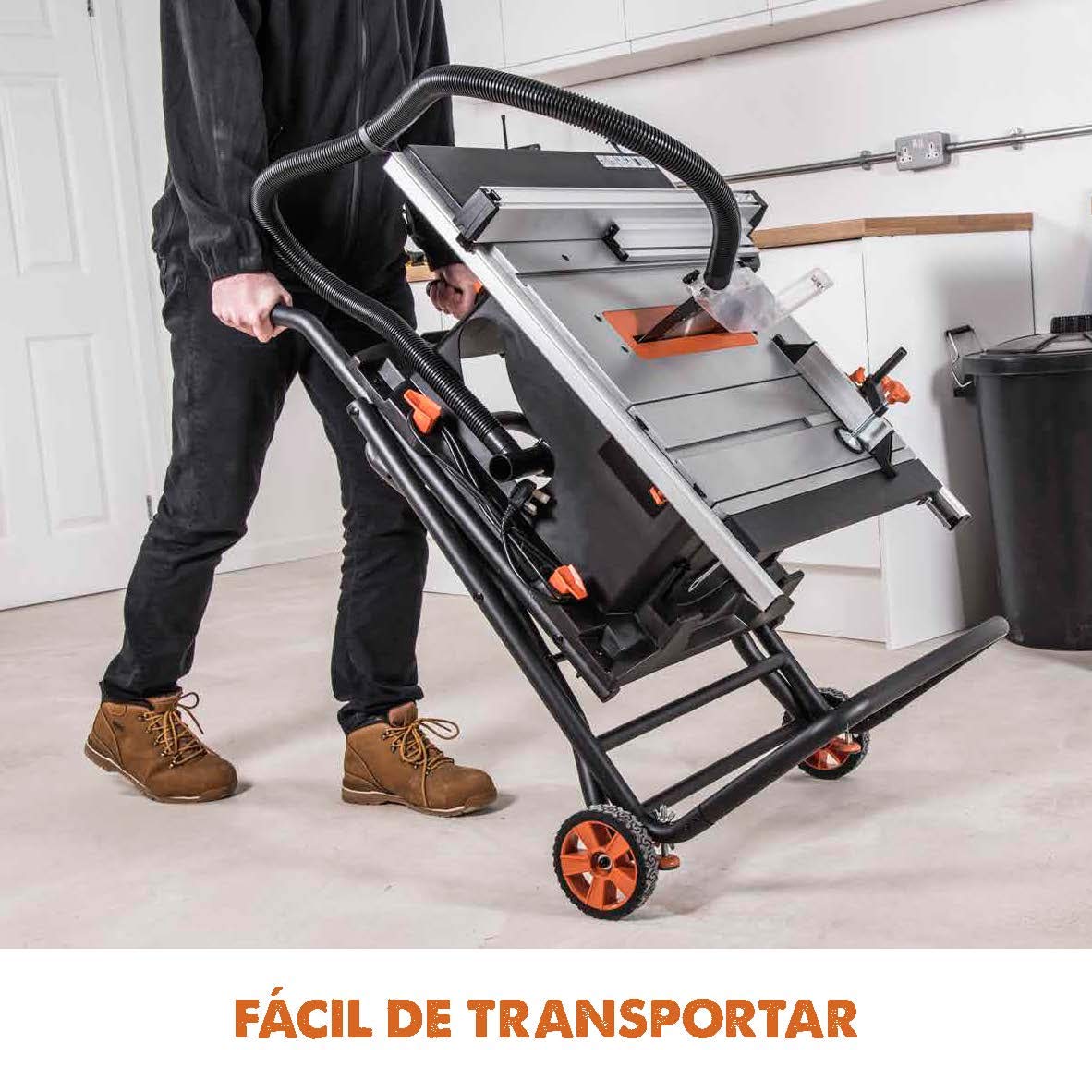 EVOLUTION POWER TOOLS 057-0003 Sierra de mesa multimaterial Rage 5-S, 1500 W, 230 V, 255 mm