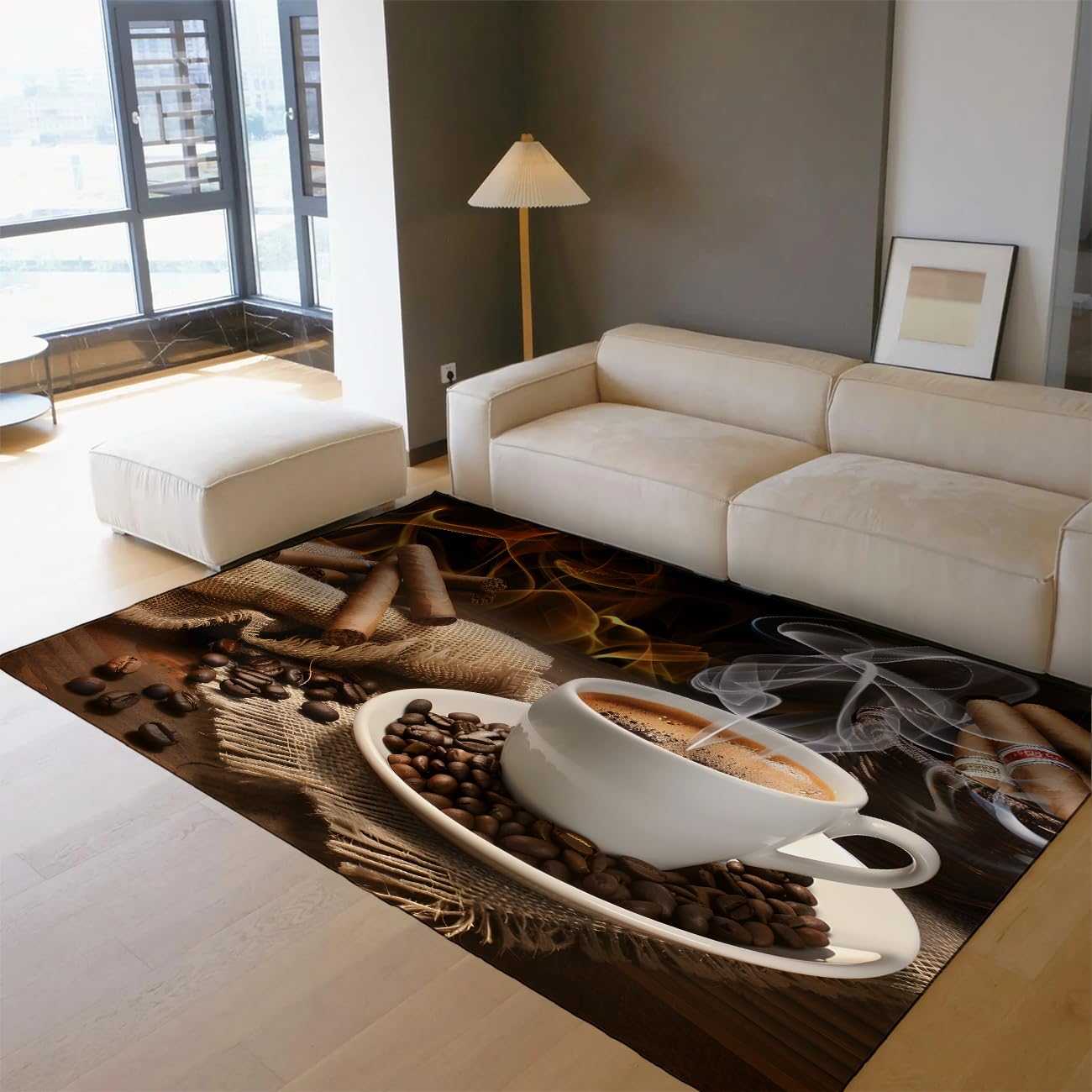 Tapis antidérapant pour le salon 180x270 fin doux et lavable