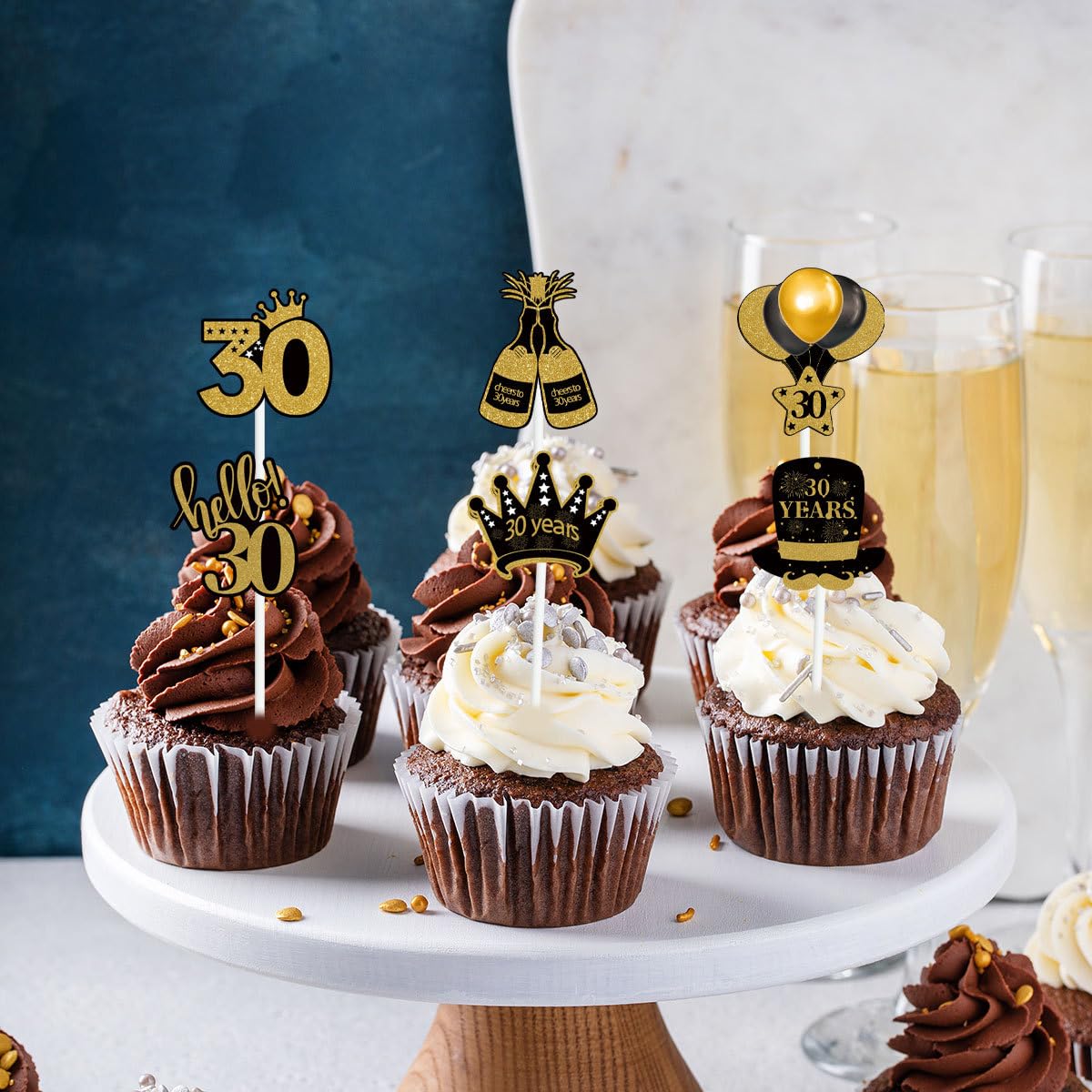Topper Per Torta Per 30° Compleanno, Per Donne E Uomini, Hello 30
