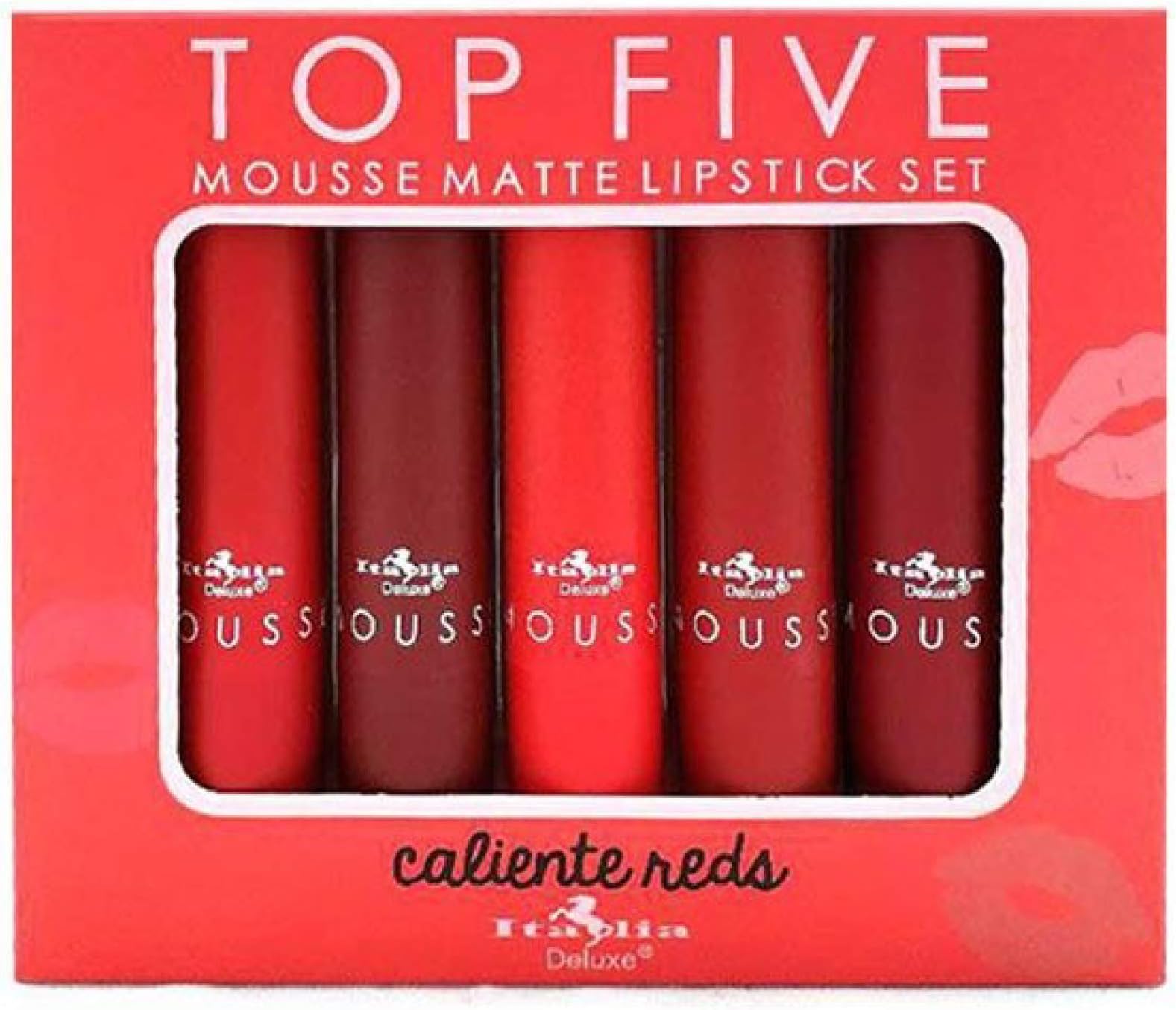 Top Five Mousse Matte Lipstick Set Caliente Reds