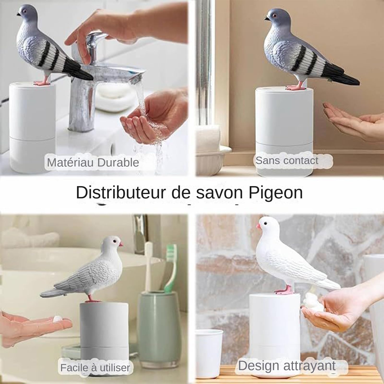 Dispensador De Jabón Automático Forma De Pájaro con Dosificado Preciso