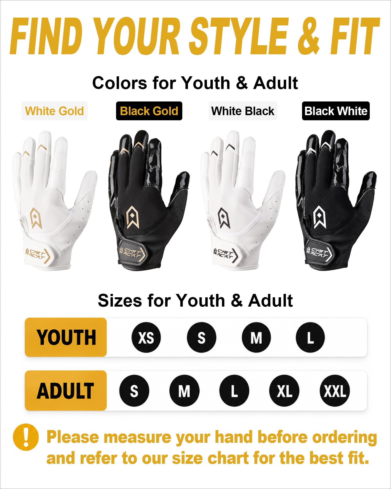 Guantes de fútbol juvenil, receptor y guantes de fútbol para niños y niñas