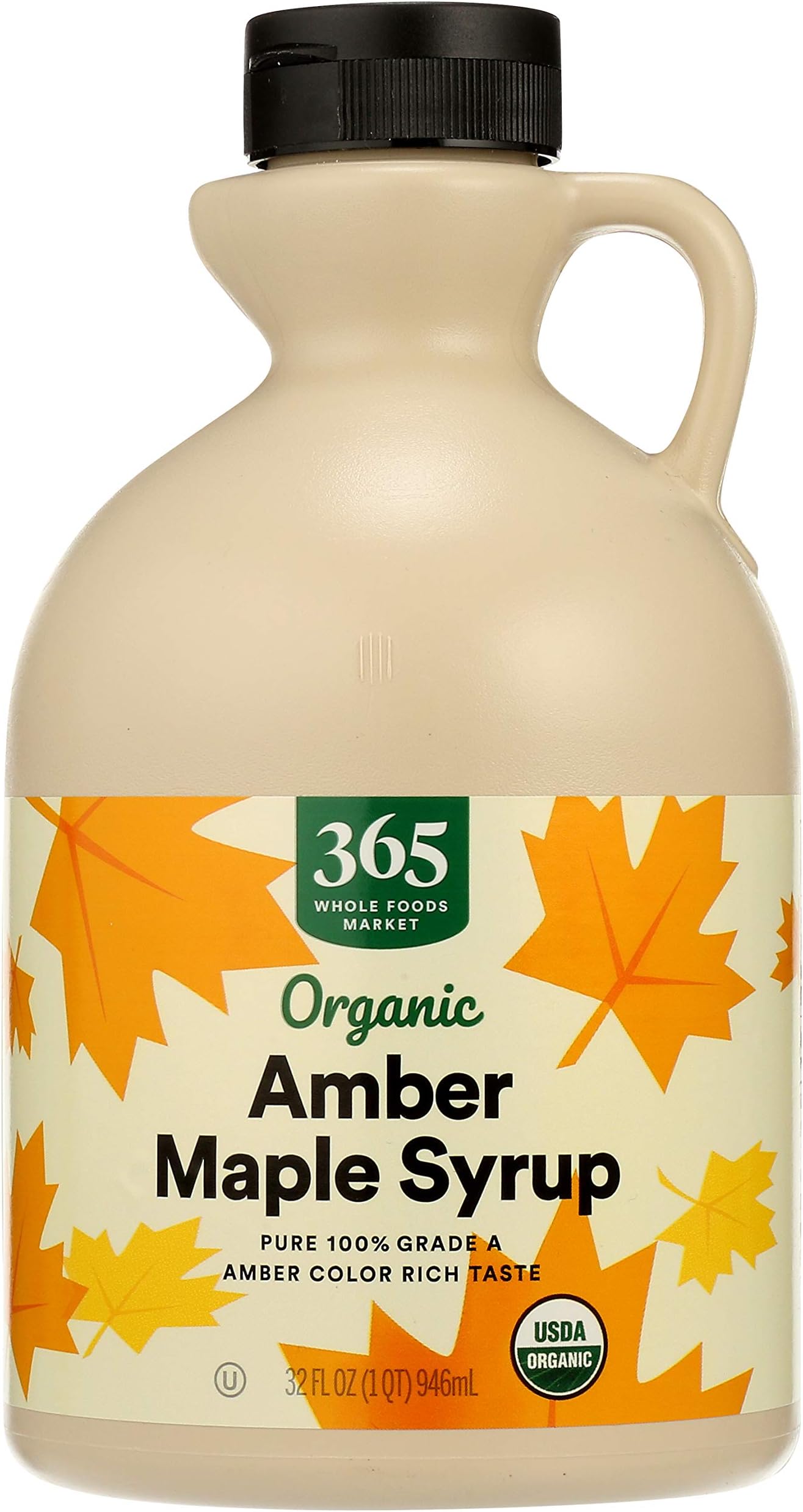 365 by Whole Foods Market, Organic Pure 100% Grade A Maple Syrup, Amber Color Rich Taste, 32 Fl Oz