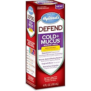 Hyland S Cold And Cough Mucus Relief Decongestant Defend By Homeopathic Cold Plus Mucus Fluid Ounce Red 4 Fl Oz Beauty Amazon Com
