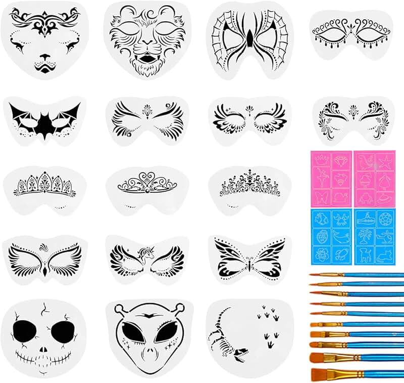 Face Paint Stencils Printable