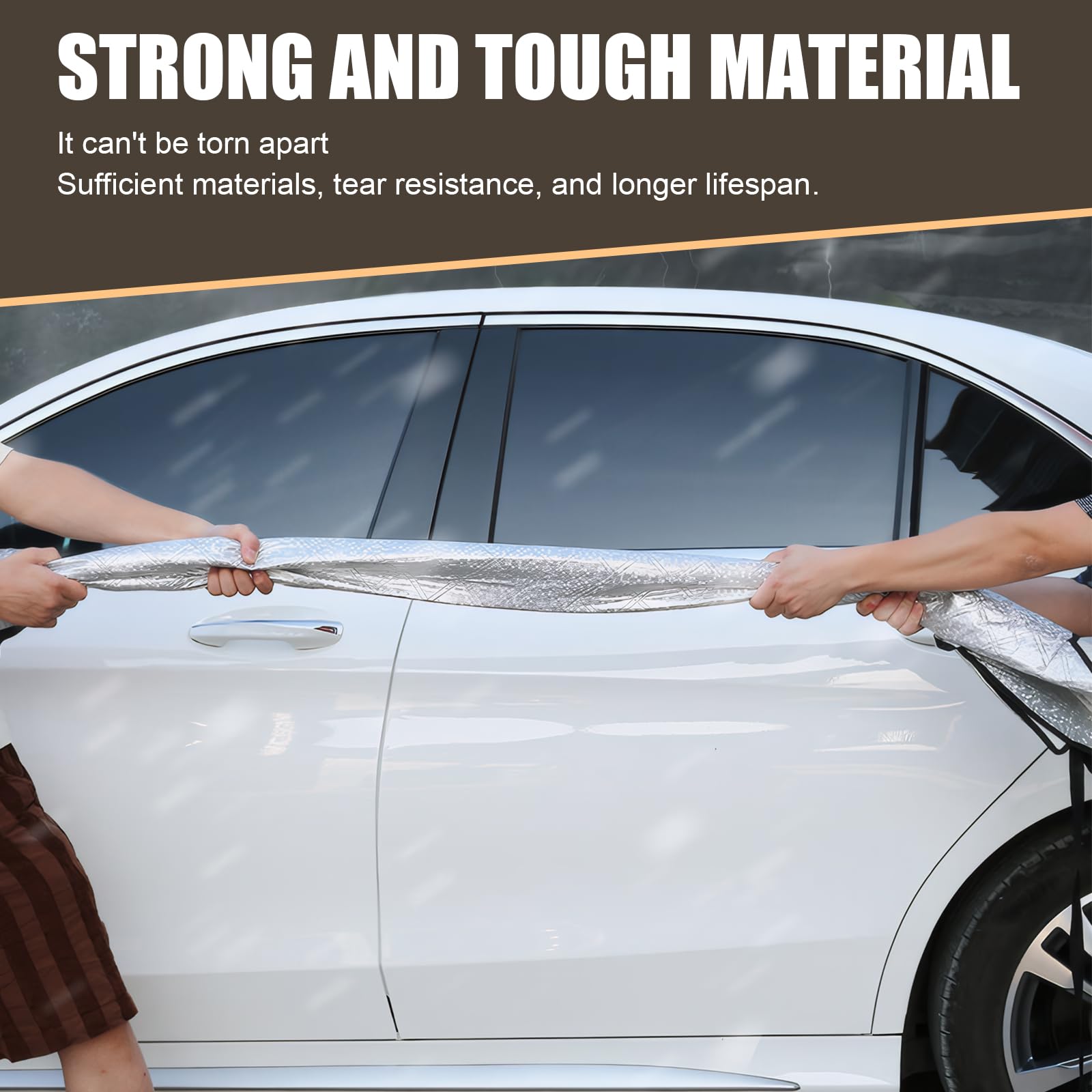 Car Windshield Cover for Ice and Snow Thickened Windproof Four-season Protection Waterproof Dustproof Frost-proof Portable Car Cloth Outdoor — view 6