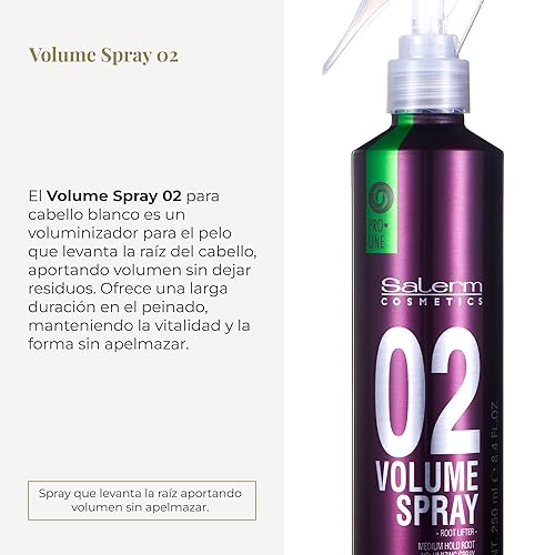 Miniatura 2 de SALERM - Spray voluminizador para el cabello - Pro Line Volume Spray 0.1-8.5 fl oz - Cabello blanco - Fórmula ligera para una apariencia más