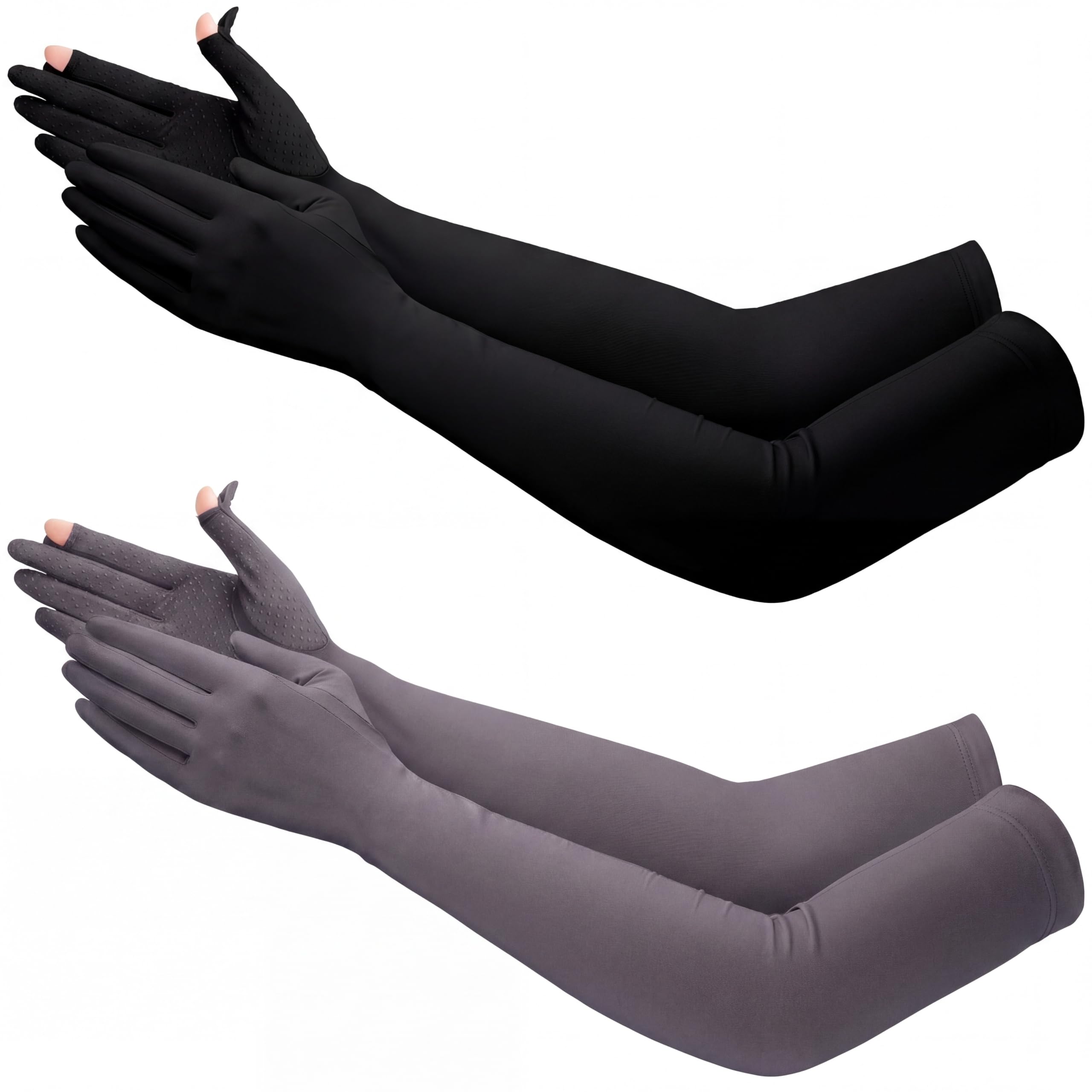 Jecery 2 Pairs Driving Gloves Women UV Protection Long