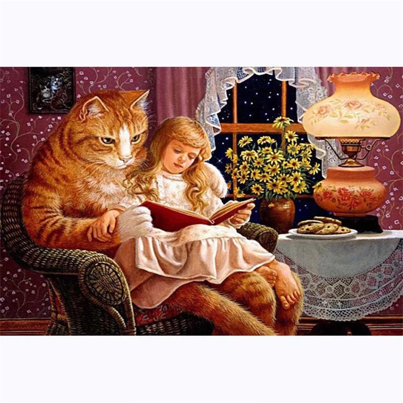 N A 5D DIY Diamante Pittura Gatto Punto Croce Animali