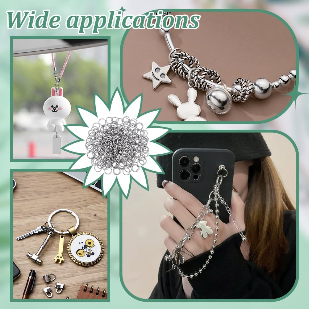 UNICRAFTALE 250Pcs 304 Stainless Steel Jump Rings, 15mm Round, Metal Connectors, Open, DIY Jewelry Crafting, Keychain Accessories, Earring, Bracelet, Pendant - Image 5