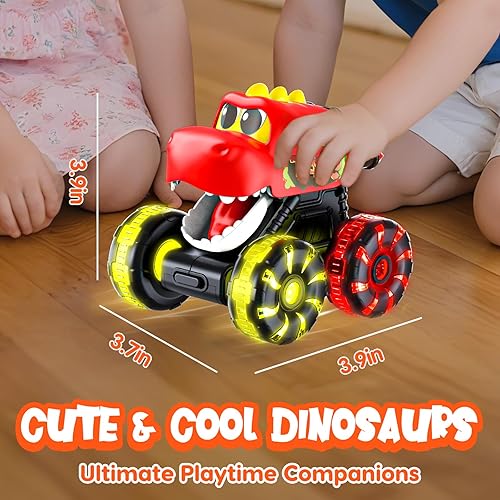 Miniatura 6 de Juguetes de Camiones Monstruo y Autos de Dinosaurio para Niños Pequeños de 1 a 3, Autos a Presión y Camiones de Juguetes para Niños de 1, 2, 3, 4, 5
