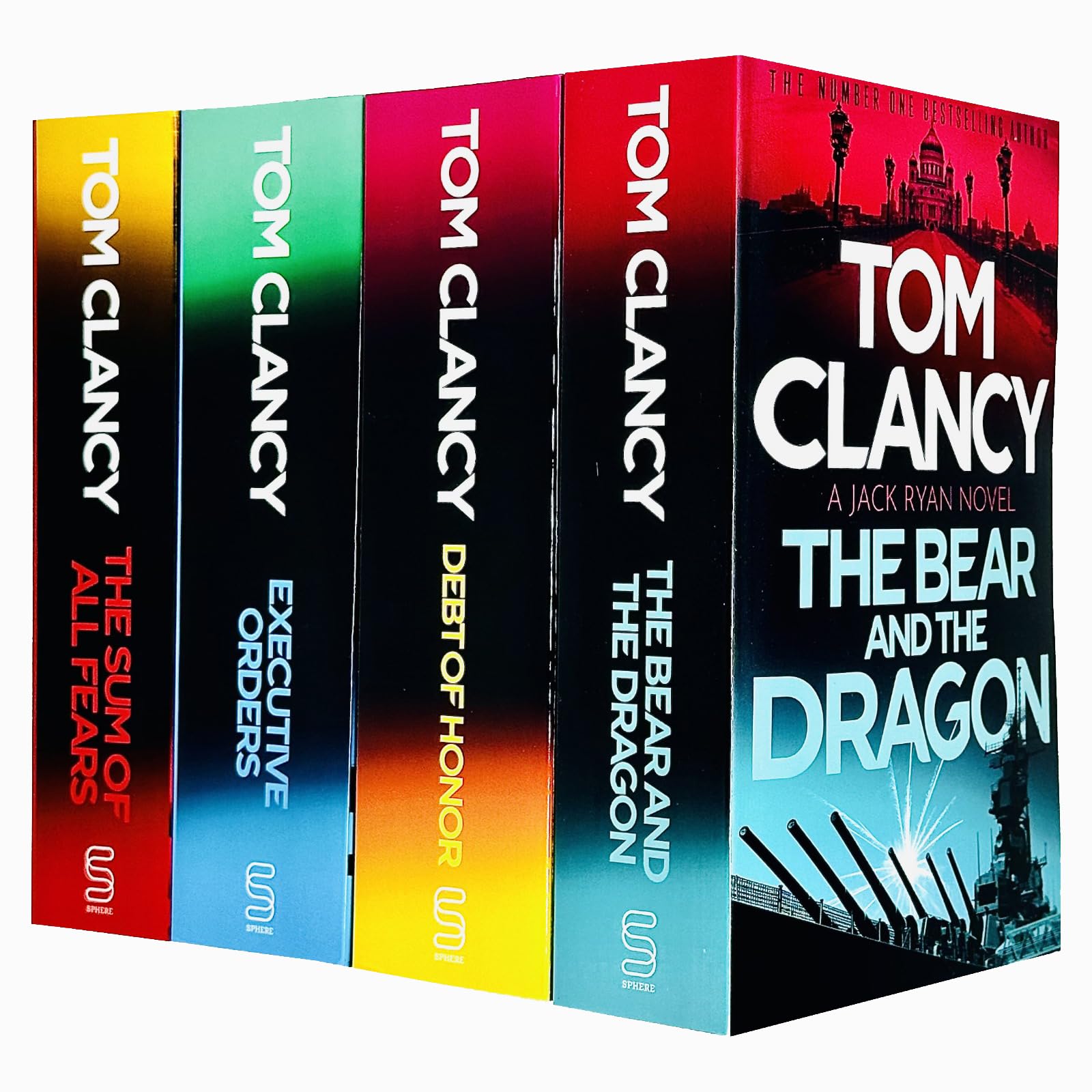 Tom Clancy Jack Ryan Series 4 Books Collection Set (The Bear and the Dragon, Debt of Honor, Executive Orders & The Sum of All Fears)