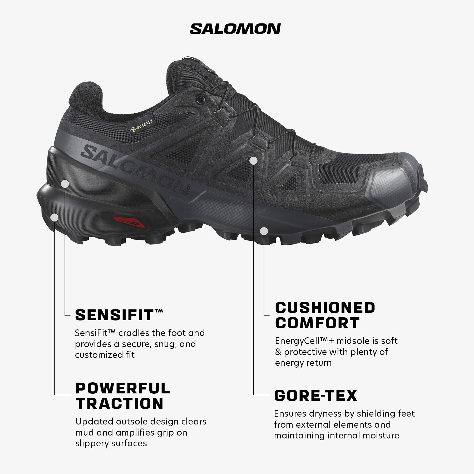 SALOMON Speedcross Gore-Tex, Scarpe da Trail Running Donna