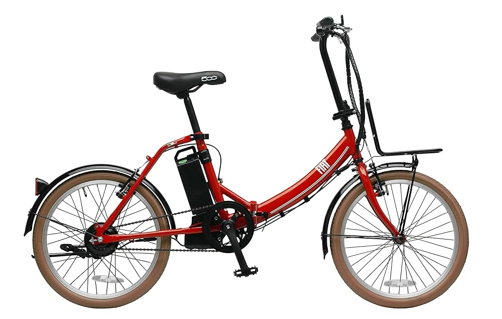 FIAT折りたたみ自転車　赤 FIAT折りたたみ自転車 赤