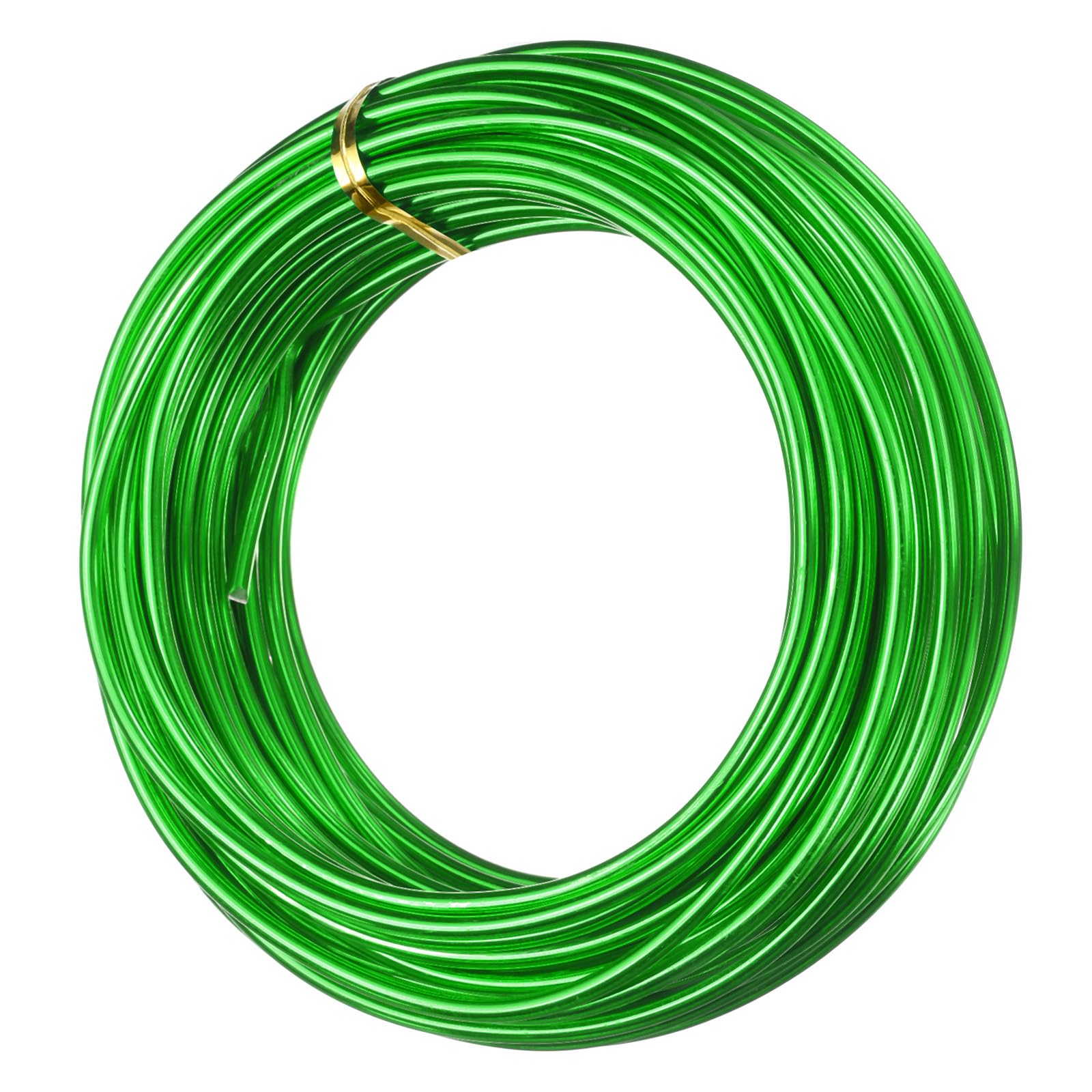 QUARKZMAN 9 Calibro 3mm Filo Alluminio, 32.8 Piedi (10m) Filo Metallico Flessibile per Uncinetto, Filo Creazioni Gioielli, Armature Creazioni Artigianali, Realizzare Ghirlande, Verde