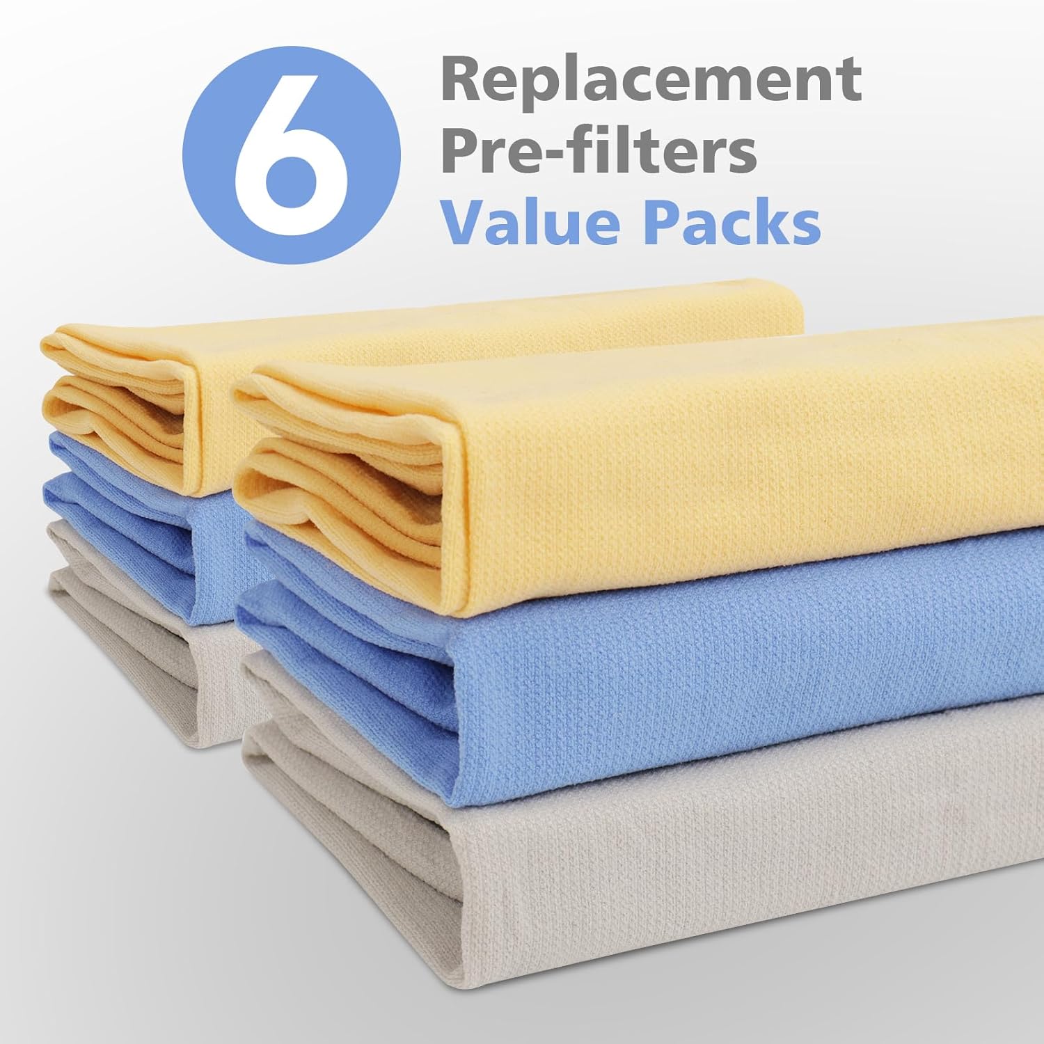 2 Packs 411 Replacement Filter Compatible with Blue Pure 411, 411+, 411 Auto & Mini Air Purifi-er with 3pcs Outer Cloth Pre-Filter Cover