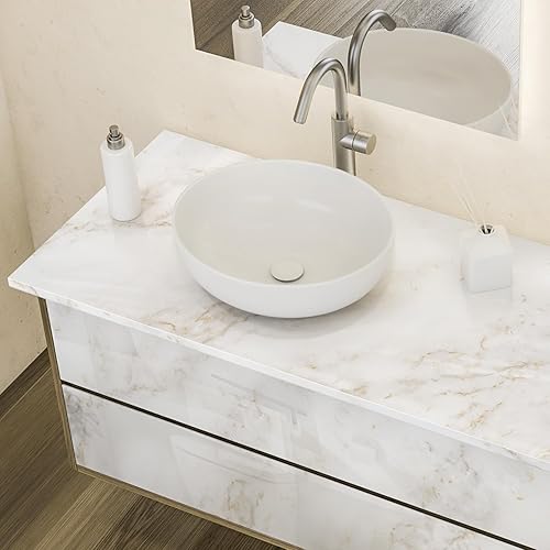 Miniatura 7 de Homein Papel de contacto de mármol, papel autoadhesivo impermeable para encimeras, para armarios, cajones, cocina, muebles antiguos, moderno, blanco