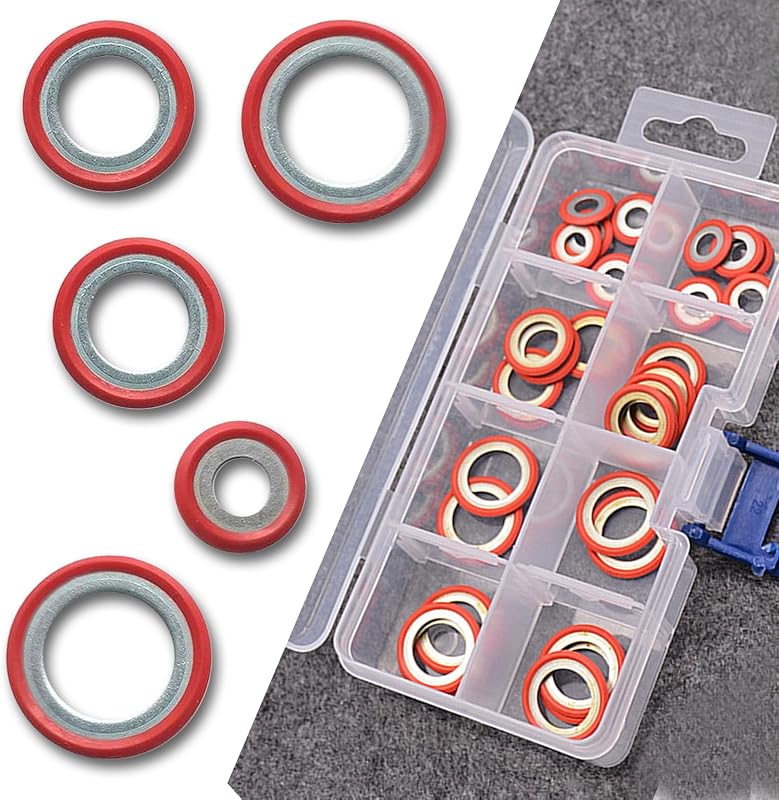 Kit de juntas de vedação para portas do compressor de ar-condicionado automotivo Arwrilt – 30 unidades, vermelhas