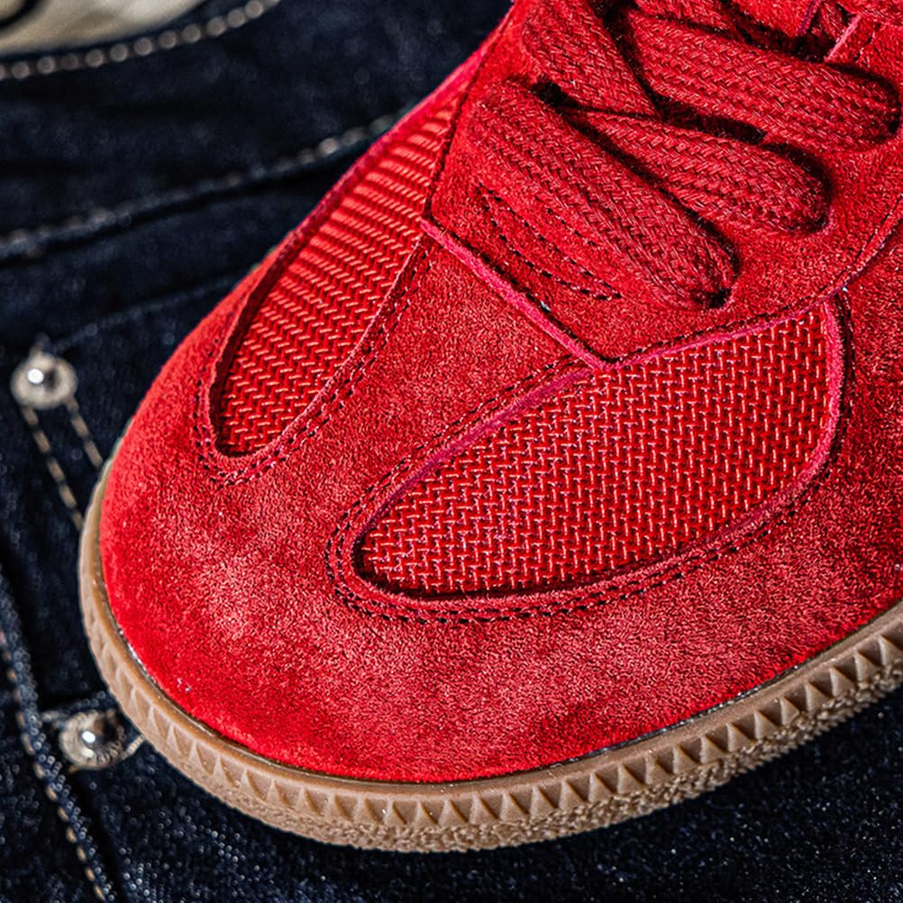 Zapatillas Retro De Moda Coreanas para Mujer con Cordones Punta Redonda Plantilla De Espuma Viscoelástica Tacón Cuadrado Zapatillas Deportivas para Viajar Y Uso Diario