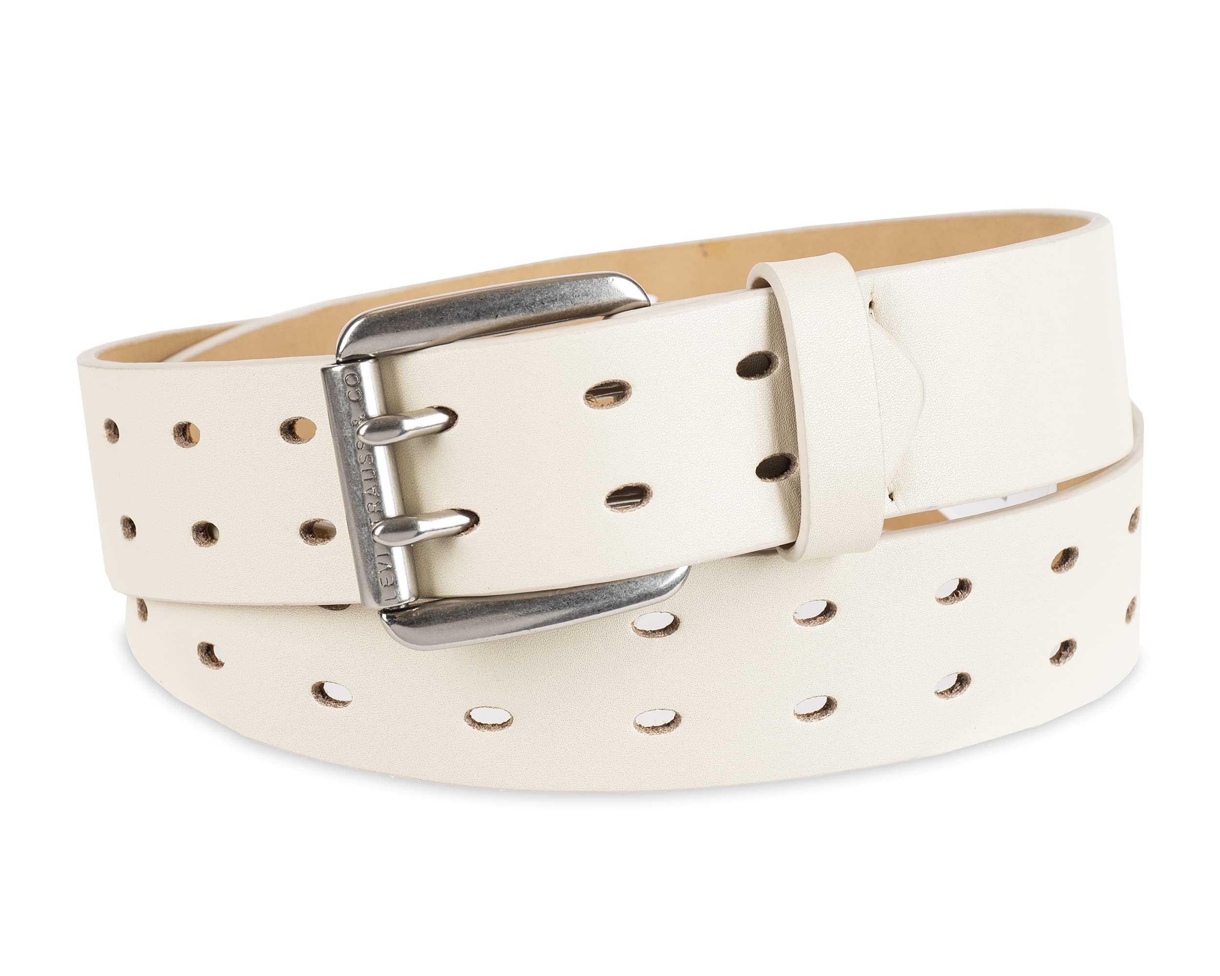 Levi's Perforated White Belt