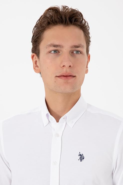U.S. Polo Assn. Erkek Beyaz Gömlek Basic 50316723-VR013