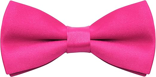 Kids Bow Tie Classic Solid Color Satin Bow Tie Adjustable Neck Bowtie for Kids Wedding Party