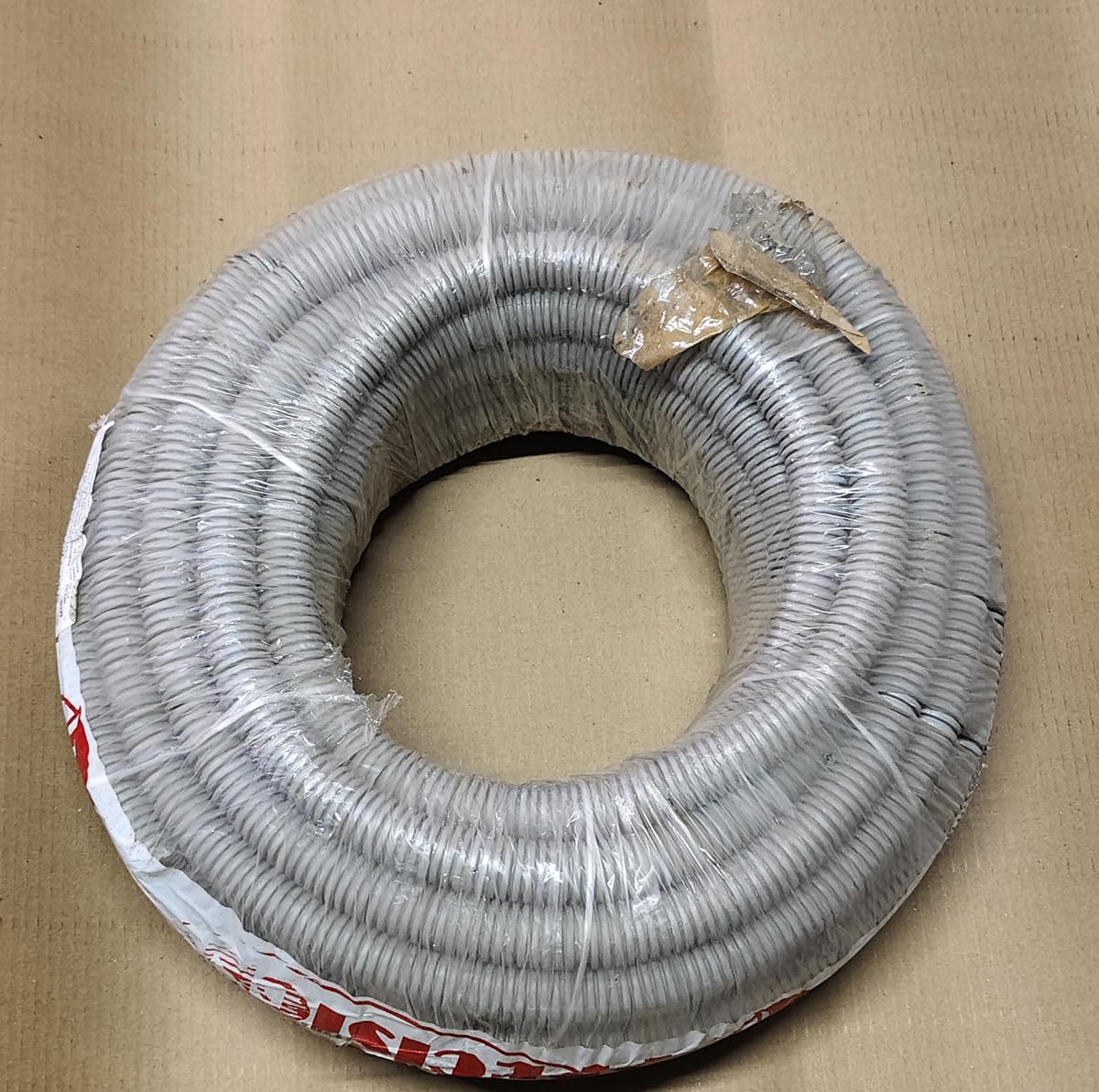 Flexible Electric Wire Cover PVC Conduit Corrugated Tube Pipe 15mm (20 mtr) Gray Colour