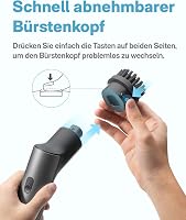 HOTO Elektromos Tisztítókefe Teleszkópos Nyéllel - IPX7 Vízálló, 6 Cserélhető Fejjel - Padlóhoz, Csempéhez, Üveghez, WC-hez - Fürdőszobai, K 9
