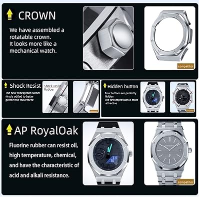 5rd GA-B2100 MOD Kit For GA2100 GA-2110 Metal Watch Case Watchband 316 Stainless Steel Modified Accessories Bezel Bracelet Strap With Bottom Cover